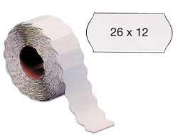 ETICHETTA A ONDA - REMOVIBILE - 26X12 MM - BIANCO - MARKIN - ROTOLO DA 1500 ETICHETTE 37904