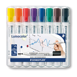 MARCATORE CANCELLABILE LUMOCOLOR WHITEBOARD 351 - TRATTO 2,0 MM - STAEDTLER - ASTUCCIO 8 PEZZI 77296