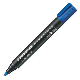 MARCATORE LUMOCOLOR PERMANENT 352 - PUNTA TONDA - TRATTO 2,0MM - BLU - STAEDTLER 25120
