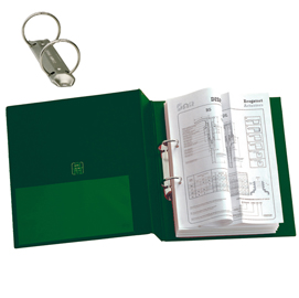 RACCOGLITORE STELVIO - 2 ANELLI TONDI 25 MM - DORSO 3 CM - 22X30 CM - VERDE - SEI ROTA 25440