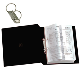 RACCOGLITORE STELVIO - 2 ANELLI TONDI 25 MM - DORSO 3 CM - 22X30 CM - NERO - SEI ROTA 25442