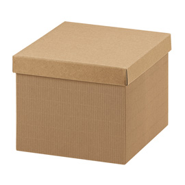 SCATOLA - CON COPERCHIO - 40 X 28,5 X 24 CM - CARTONE ONDA - AVANA - SCOTTON 99299