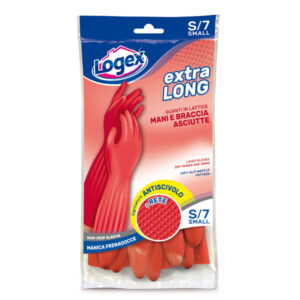 GUANTI IN LATTICE EXTRALONG - TAGLIA S - ROSSO - LOGEX PROFESSIONAL 88957