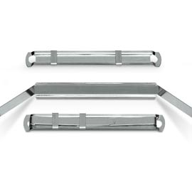 PRESSINI FERMAFOGLI - 12X80 MM - METALLO - LEBEZ - CONF. 50 PEZZI 25901