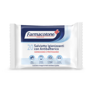 SALVIETTE IGIENIZZANTI CON ANTIBATTERICO - FARMACOTONE - BUSTA DA 20 PEZZI 91607