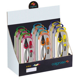 COMPASSO - ASTE FISSE - COLORI ASSORTITI - RIPLAST - ESPOSITORE 12 PEZZI 87363