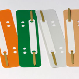 PRESSINI FERMAFOGLI - CON LINGUETTE IN METALLO - 38X150 MM - COLORI ASSORTITI - LEBEZ - CONF. 250 PEZZI 25905