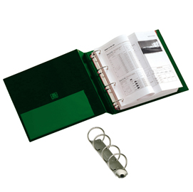 RACCOGLITORE STELVIO - 4 ANELLI TONDI 25 MM - DORSO 3 CM - 22X30 CM - VERDE - SEI ROTA 25466