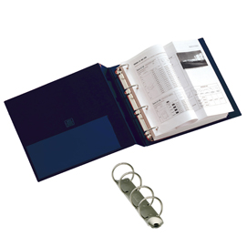 RACCOGLITORE STELVIO - 4 ANELLI TONDI 25 MM - DORSO 3 CM - 22X30 CM - BLU - SEI ROTA 25467