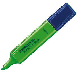 EVIDENZIATORE TEXTSURFER CLASSIC - PUNTA A SCALPELLO - TRATTO DA 1,0-5,0MM - VERDE  - STAEDTLER 44743