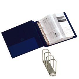 RACCOGLITORE STELVIO - 4 ANELLI QUADRI 65 MM - DORSO 9 CM - 22X30 CM - BLU - SEI ROTA 25480