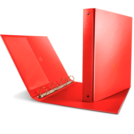 RACCOGLITORE NETTUNO - 4 ANELLI A D 17 MM - DORSO 3 CM - 22X30 CM - ROSSO - SEI ROTA 68029