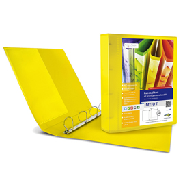 RACCOGLITORE PERSONALIZZABILE MYTO TI - 4 ANELLI A D 30 MM - DORSO 4 CM - 22X30 CM - GIALLO - SEI ROTA 82725