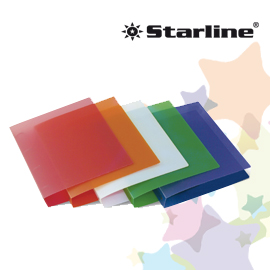 RACCOGLITORE - 4 ANELLI TONDI 17 MM - DORSO 2,5 CM - 22X30 CM - PPL SEMITRASPARENTE - COLORI ASSORTITI - STARLINE STL7013