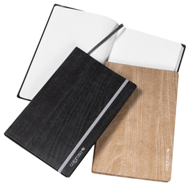TACCUINO COLOROSA WOOD - COPERTINA MORBIDO CON ELASTICO - 13,5 X 21,5 CM - COLORI ASSORTITI - RI.PLAST 100132
