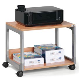 MOBILE-CARRELLO MULTIFUNZIONE SYSTEM 48 - 60X43,2X47,7 CM - 2 RIPIANI - CON RUOTE - ARGENTO-FAGGIO - DURABLE 68258