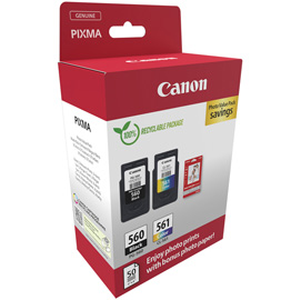 CANON - CARTUCCIA INK CRG PG-560/CL-561 - CON CONFEZIONE FOGLI - 3713C008 CAN3713C008