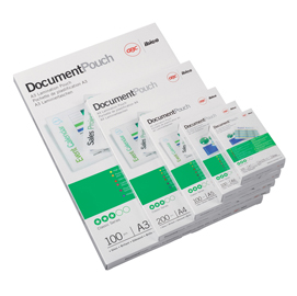 POUCHES PER PLASTIFICAZIONE - GERMAN CARD - 83X113 MM - 2X125 MICRON - GBC - SCATOLA 100 PEZZI 47504