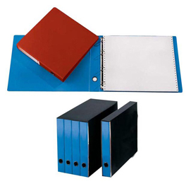 PORTATABULATI SINGOLO AD ANELLI 204G 31,5X42CM AZZ. 37474