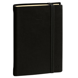 AGENDA GIORNALIERA - DAILY 21 PRESTIGE 2023 - 13 X 21 CM - COPERTINA SILK - NERO - QUO VADIS 94609