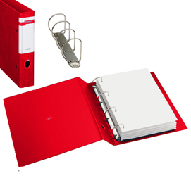 RACCOGLITORE STELVIO F - 4 ANELLI A D 50 MM - DORSO 7 CM - 22X30 CM - ROSSO - SEI ROTA 77413
