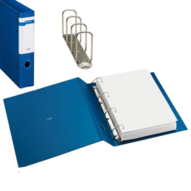 RACCOGLITORE STELVIO F - 4 ANELLI QUADRI 65 MM - DORSO 9 CM - 22X30 CM - BLU - SEI ROTA 77414