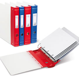RACCOGLITORE ARES - 4 ANELLI A D 30 MM - DORSO 4 CM - 22X30 CM - PPL RIGIDO - BLU - SEI ROTA 61589