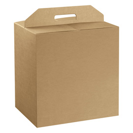 SCATOLA PANETTONE + BOTTIGLIA - 28 X 20 X 35 CM - CARTONE LISCIO - AVANA - SCOTTON 99298