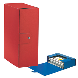 SCATOLA PROGETTO EUROBOX - DORSO 12 CM - 25X35 CM - ROSSO - ESSELTE 49434