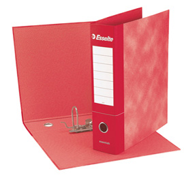 REGISTRATORE ESSENTIALS G73 - DORSO 8 CM - COMMERCIALE 23X30 CM - ROSSO - ESSELTE 50966