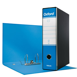 REGISTRATORE OXFORD G83 - DORSO 8 CM - COMMERCIALE 23X30 CM - AZZURRO - ESSELTE 63414