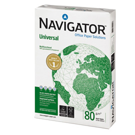 CARTA BIANCA NAVIGATOR UNIVERSAL - A4 - 80 GR - BIANCO -  RISMA 500 FOGLI - IN MINI PALLET DA 50 RISME 39257MP