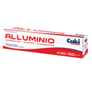 ROLL ALLUMINIO - ASTUCCIO CON SEGHETTO - 300 MM X300 MT - CUKI PROFESSIONAL 90015
