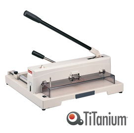 TAGLIERINA A LEVA ALTI SPESSORI 3943 - 265X450X475 MM - 370 MM (A3) - CAPACITA' TAGLIO 150 FG - CON BLOCCA LAMA - GRIGIO -TITANIUM 68455