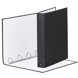 RACCOGLITORE MEETING - 4 ANELLI TONDI 30 MM - DORSO 4 CM - 22X30 CM - PPL - NERO - ESSELTE 74735