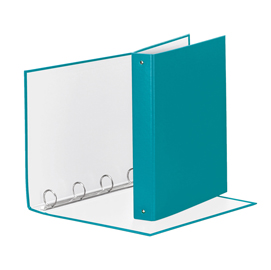 RACCOGLITORE MEETING - 4 ANELLI TONDI 30 MM - DORSO 4 CM - 22X30 CM - PPL - TURCHESE - ESSELTE 74746