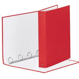 RACCOGLITORE MEETING - 4 ANELLI TONDI 30 MM - DORSO 4 CM - 22X30 CM - PPL - ROSSO VIVIDA - ESSELTE 74737