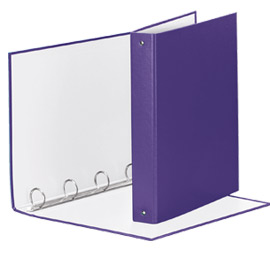 RACCOGLITORE MEETING - 4 ANELLI TONDI 30 MM - DORSO 4 CM - 22X30 CM - PPL - LILLA - ESSELTE 74748