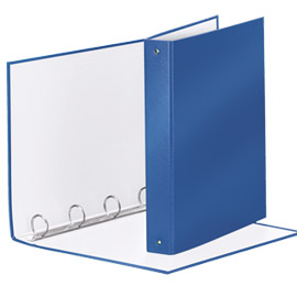 RACCOGLITORE MEETING - 4 ANELLI TONDI 30 MM - DORSO 4 CM - 22X30 CM - PPL - BLU METALLIZZATO - ESSELTE 74749