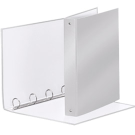 RACCOGLITORE MEETING - 4 ANELLI TONDI 30 MM - DORSO 4 CM - 22X30 CM - PPL - GRIGIO METALLIZZATO - ESSELTE 74750