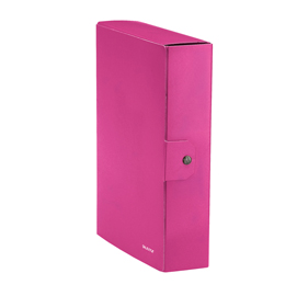 SCATOLA PROGETTO WOW - DORSO 8 CM - FUCSIA METALLIZZATO - LEITZ 62122