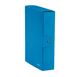 SCATOLA PROGETTO WOW - DORSO 8 CM - BLU METALLIZZATO - LEITZ 62123
