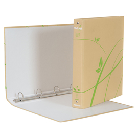 RACCOGLITORE OXFORD GREEN - 4 ANELLI TONDI 30 MM - DORSO 4 CM - 22 X 30 CM - CARTA RICICLATA - AVANA - ESSELTE 100129