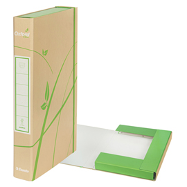 CARTELLA PROGETTI CON ELASTICO OXFORD GREEN - 22 X 30 CM - DORSO 40 MM - AVANA - ESSELTE 100130