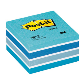 BLOCCO POST-IT AZZURRO 76X76 CUBO FG.450 44716