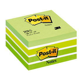 BLOCCO POST-IT VERDE 76X76 CUBO FG.450 44715
