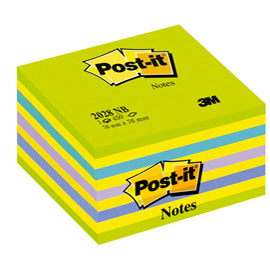 BLOCCO POST-IT MULTICOLOR VERDE 76X76 CUBO FG.450 44718