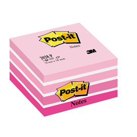 BLOCCO POST-IT ROSA 76X76 CUBO FG.450 44714