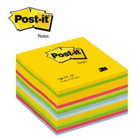 BLOCCO POST-IT 76X76 CUBO FG.450 2030 ULTRACOLOR 64202