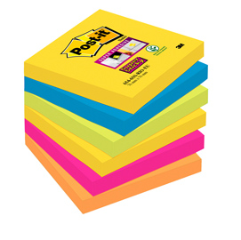BLOCCO POST-IT 76X76 COL.FORTE SUPER STICKY - Acquistabile a multipli di 6 94377